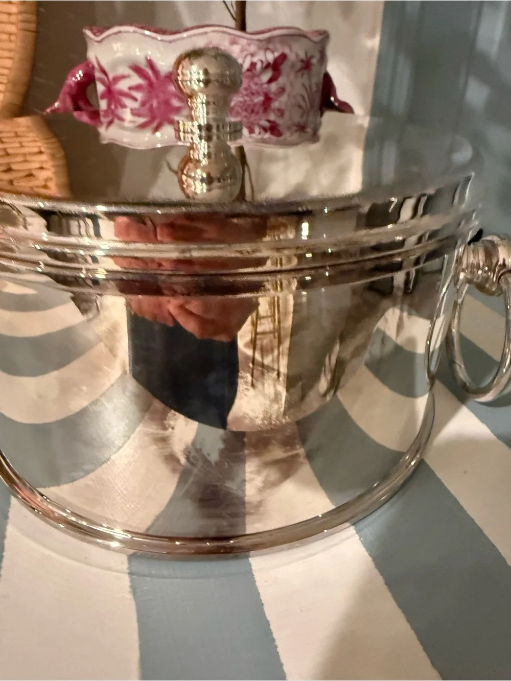 Vintage St James Brazil Ice bucket with handles